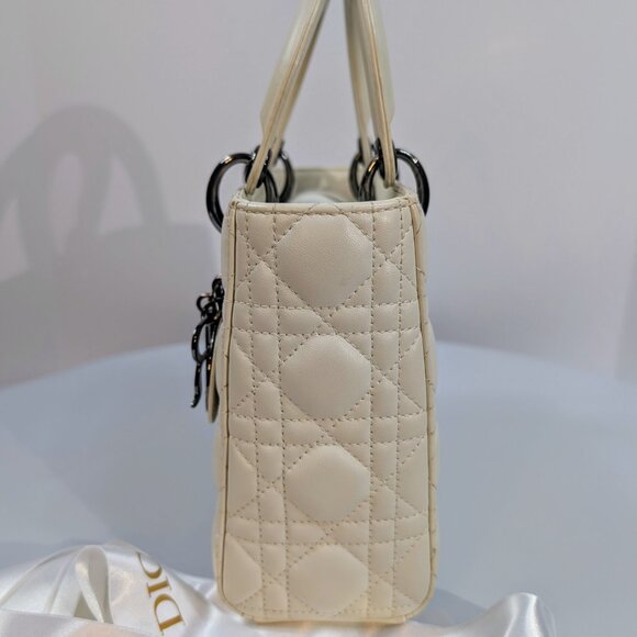 Dior Lady Dior Ivory My ABCDior Bag in Cannage Lambskin - Picture 2 of 16